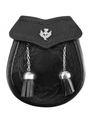 Chardon D'escarcelle De Kilt De Cuir De Relief De Celtic De Garçons Sur L'aileron