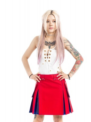 STYLISH HYBRID KILT WITH NET PLEATS