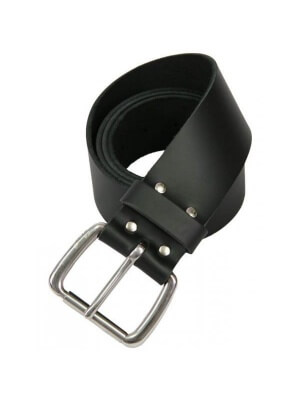 Plaine De Service En Cuir Noire De Ceinture De Kilt