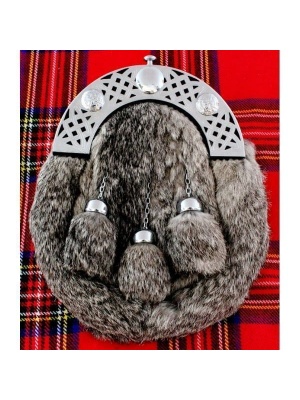 Escarcelle Écossais De Fourrure De Lapin