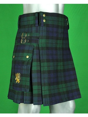 Kilt Noir De Contemporain De Tartan De Montre