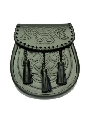 Escarcelle De Relief Par Joueur De Pipeau Occasionnel En Cuir De Sac