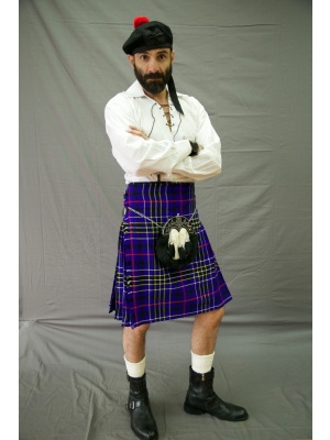 Kilt Bleu Moderne De Tartan