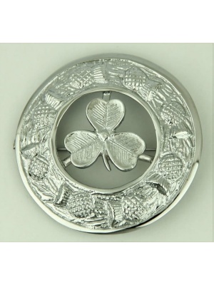 Broche Argentée De Plaid De Kilt D'oxalide Petite Oseille