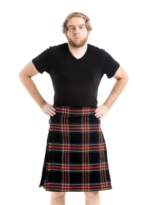 Black Stewart Tartan Kilt
