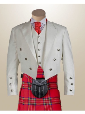 Prince Blanc Charlie Jacket Et Gilet - Sur Mesure