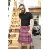 PINK TARTAN KILT - 8 YARD