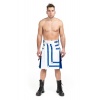 Kilt utilitaire bicolore blanc et bleu