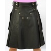 Kilt En Cuir De Luxe Avec Des Poches Élégantes