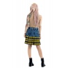 Mini Denim Tartan Skirt
