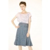 Women Denim Long Kilt
