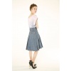 Women Denim Long Kilt