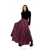 Long Tartan Skirt - Button Zipped