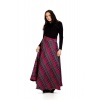 Long Tartan Skirt - Button Zipped