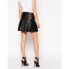 Courroies De Côté De Mini Leather Skirt With Multi