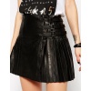 Courroies De Côté De Mini Leather Skirt With Multi