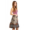Denim Tartan Skirt For Decent Girl