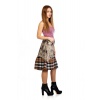 Denim Tartan Skirt For Decent Girl