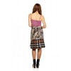 Denim Tartan Skirt For Decent Girl