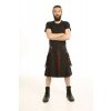 BLACK AND RED HYBRID KILT