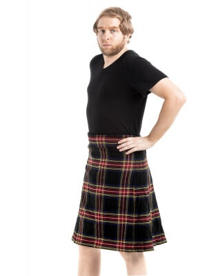 Black Stewart Tartan Kilt
