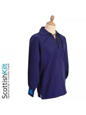 Chemise bleue de Jacobite Ghillie