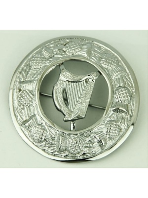 Broche Irlandaise De Plaid De Mouche De Kilt D'harpe