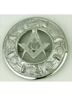 Broche Argentée Maçonnique De Kilt De Plaid De La Mouche Des Hommes