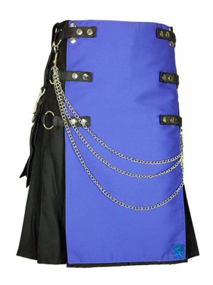 Multi Color Apron/Pockets Kilt 