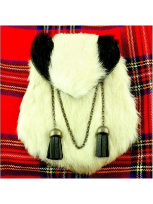 Escarcelle Noir Et Blanc De Lapin