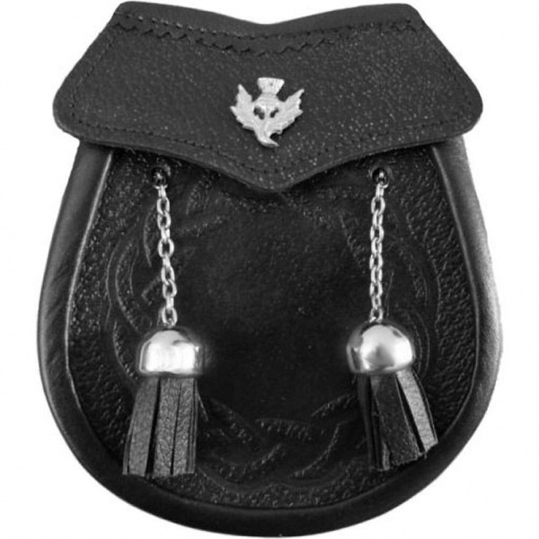 Chardon D'escarcelle De Kilt De Cuir De Relief De Celtic De Garçons Sur L'aileron