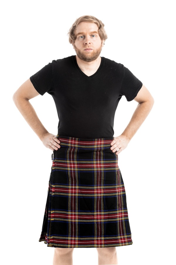 Black Stewart Tartan Kilt