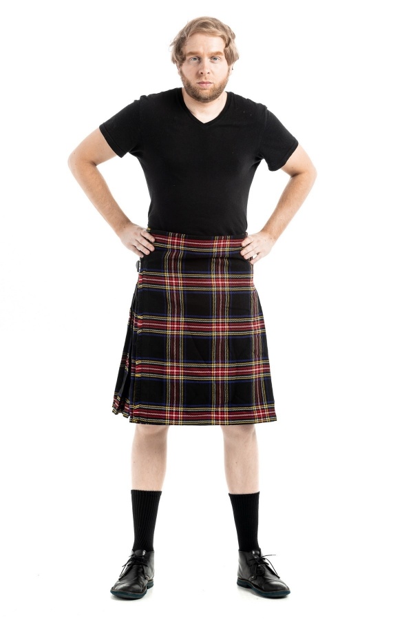 Black Stewart Tartan Kilt