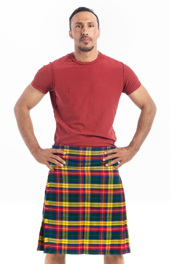 Vue face de kilt tartan Buchanan