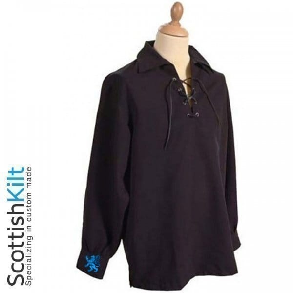 Chemise Noire De Jacobite Ghillie