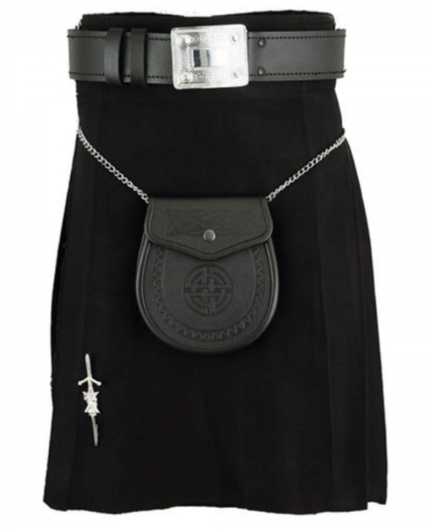 Kilt Noir En Tartan
