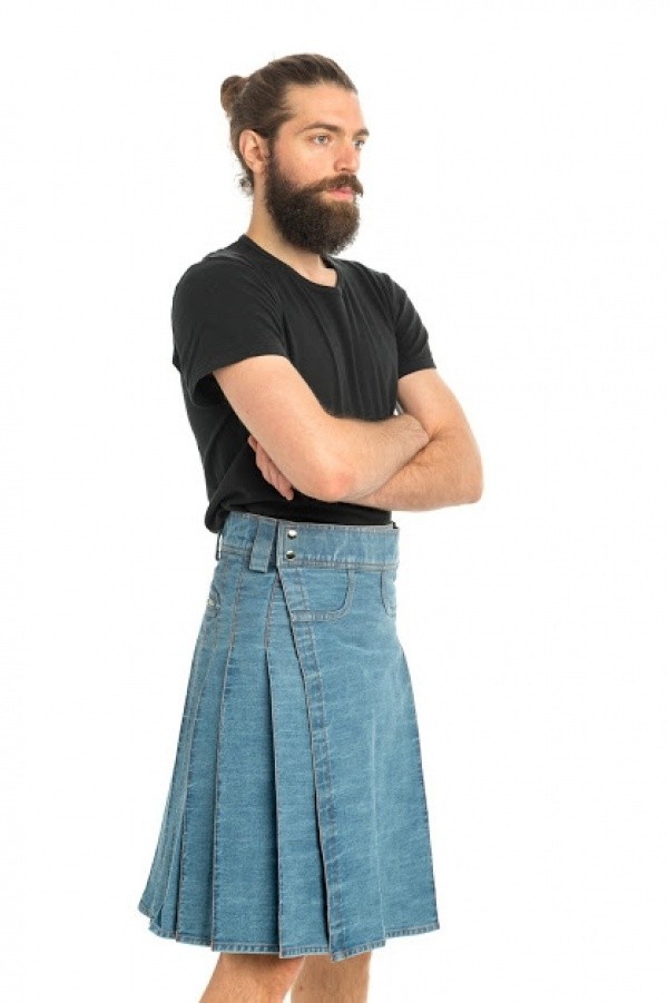 BLEU DENIM KILT
