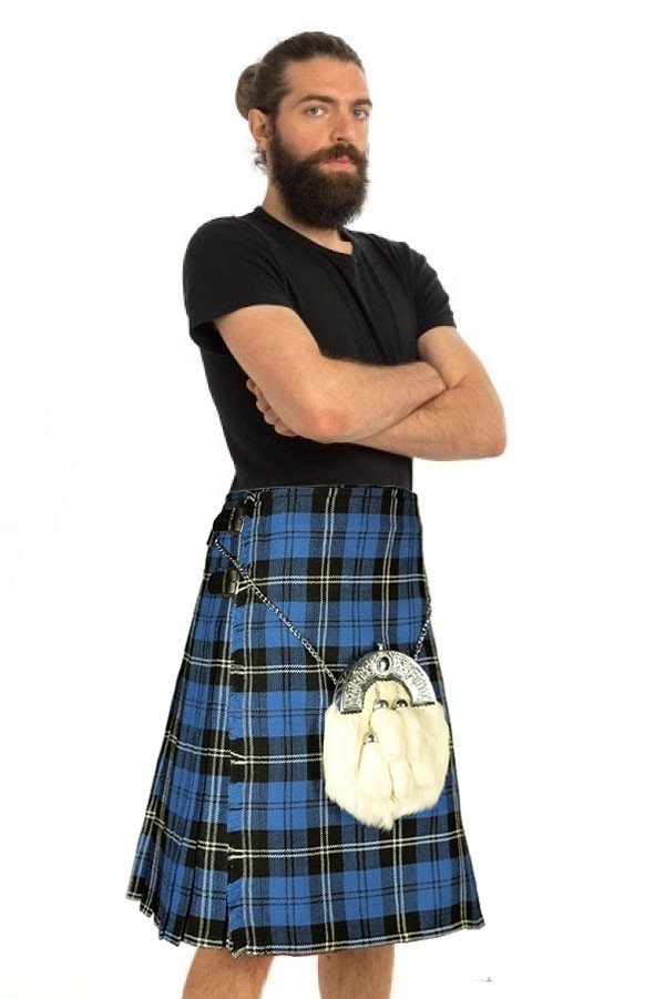 BLUE RAMSAY TARTAN KILT