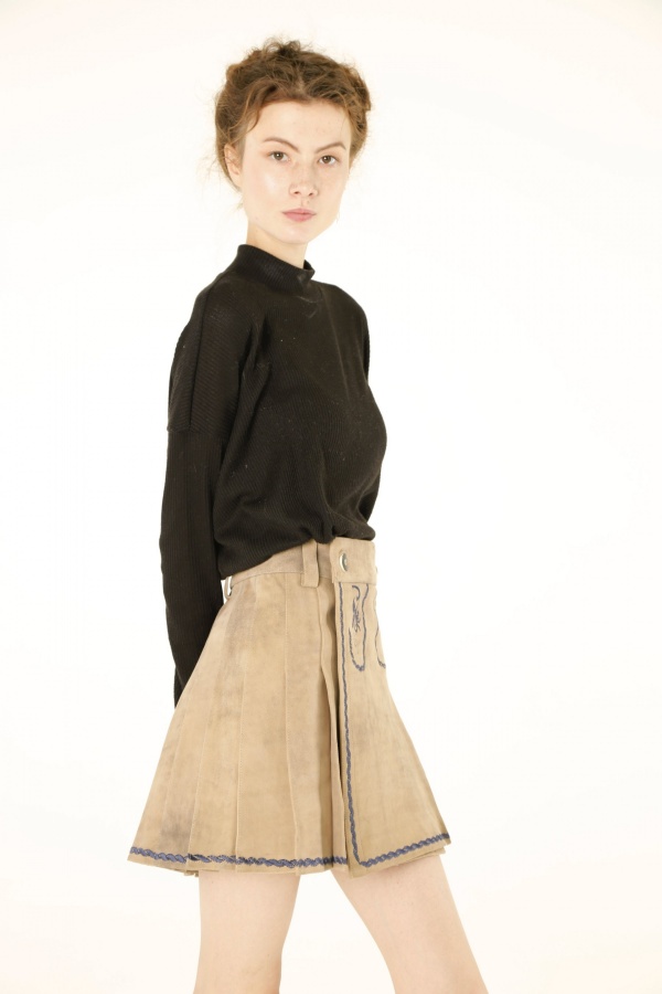 Women Bavarian Leather Kilt
