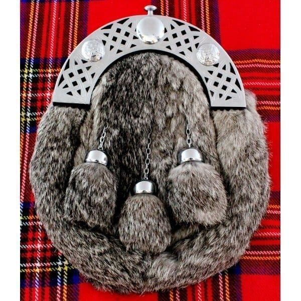 Escarcelle Écossais De Fourrure De Lapin