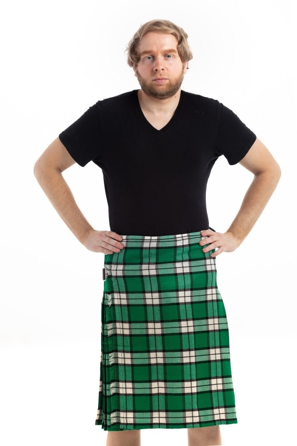 Kilt Moderne De Couleur Verte Fait En Longniddry