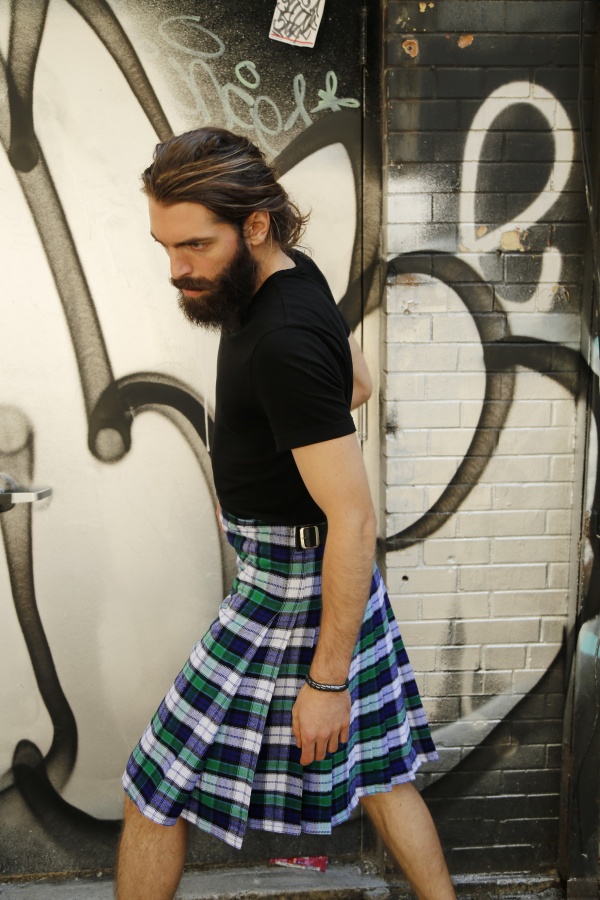 GRAHAM DRESS TARTAN KILT - 8 YARD