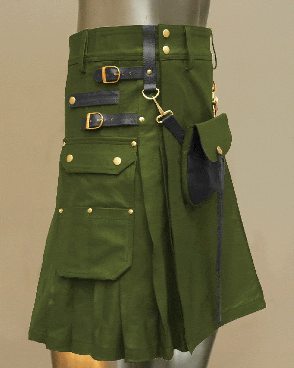 Kilt En Cuir Celtique Avec Sporran En Cuir