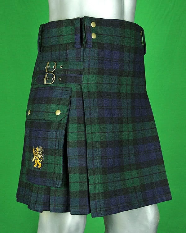 Kilt Noir De Contemporain De Tartan De Montre