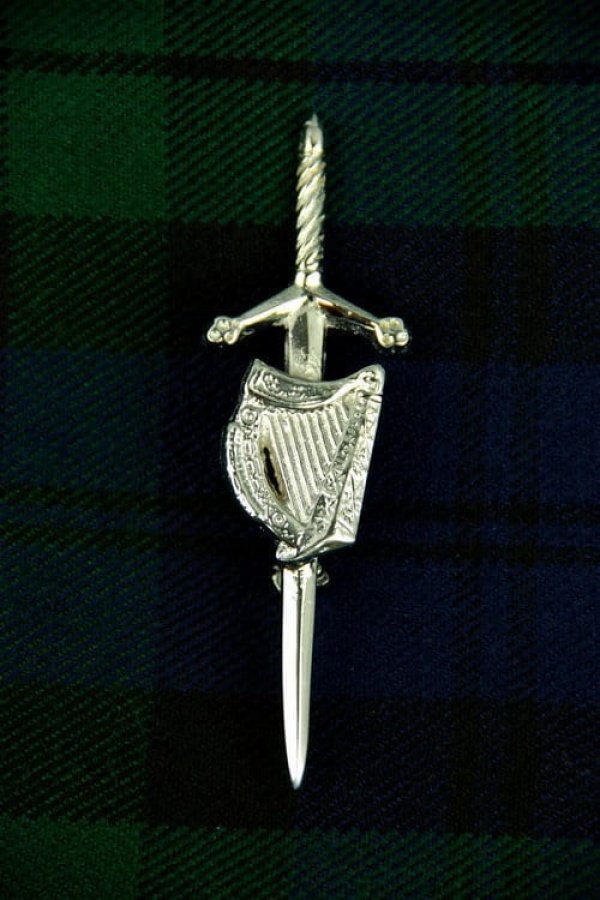 Pin Irlandais De Kilt D'harpe