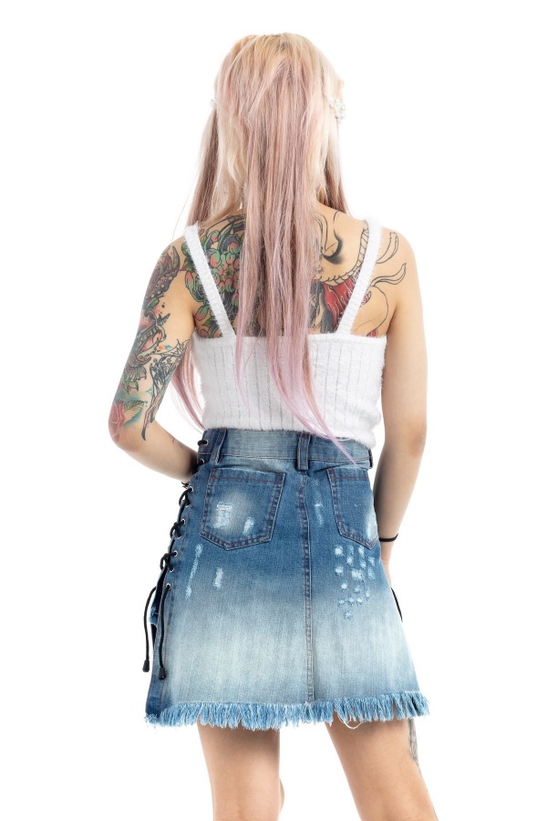 Mini Blue Denim Kilt