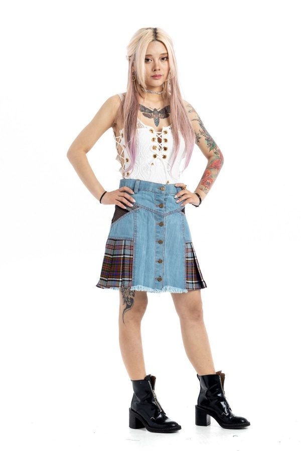 Denim Tartan Hybrid Kilt