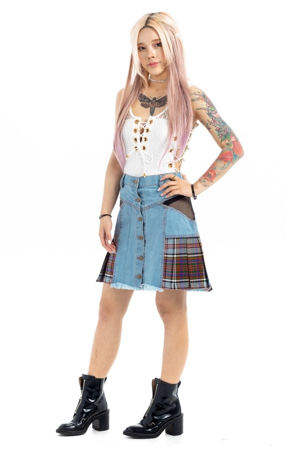 Denim Tartan Hybrid Kilt
