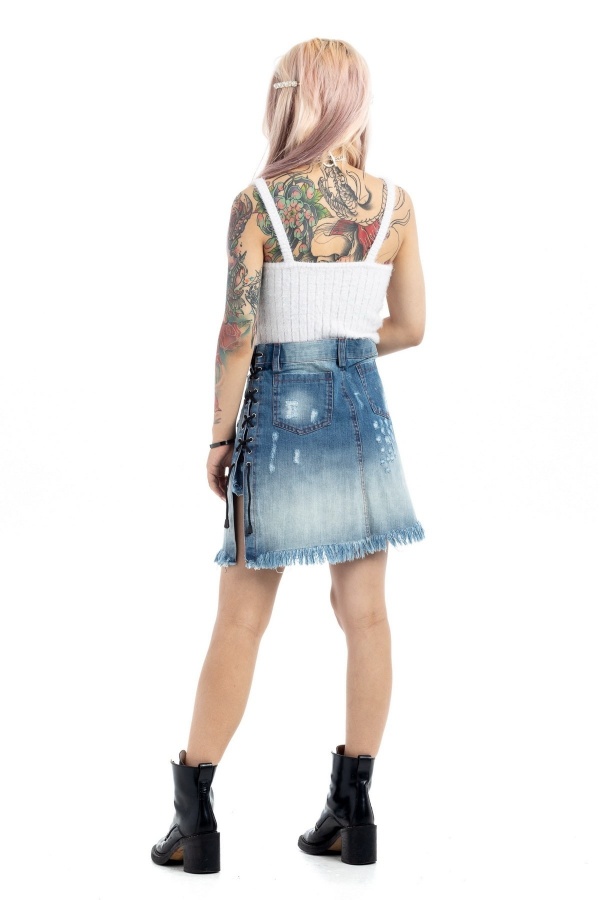 Mini Blue Denim Kilt