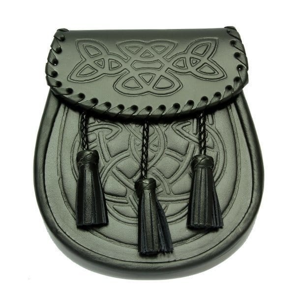 Escarcelle De Relief Par Joueur De Pipeau Occasionnel En Cuir De Sac